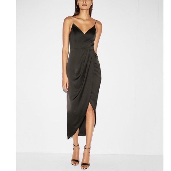 Express Dresses & Skirts - Express Black Satin Dress